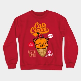 Cats Cream Orange Crewneck Sweatshirt